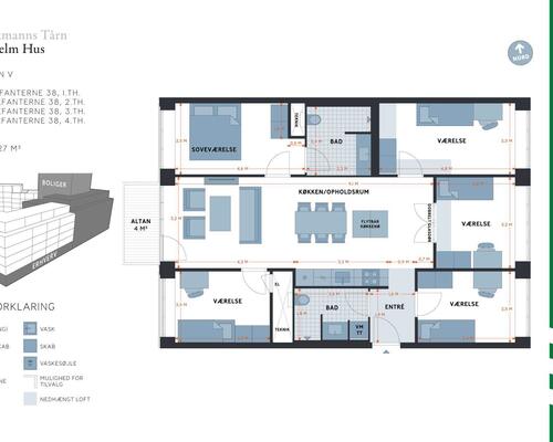 6 værelses lejlighed i København V