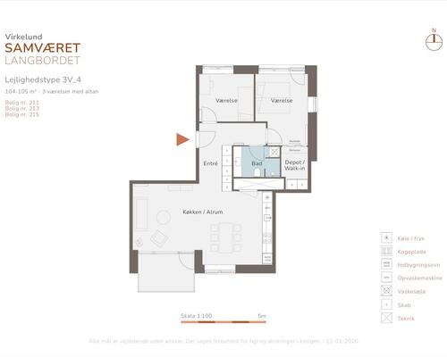 3 værelses lejlighed i Albertslund