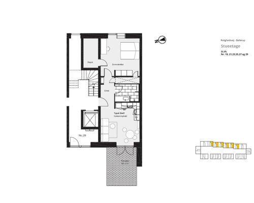 Stilfuld 2-værelses lejlighed med egen terrasse i smukke omgivelser i Ballerup - Jeres grønne åndehul midt i byen