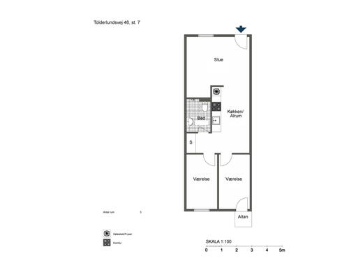 Studievenlig charmerende og moderne bolig med altan - KUN 2 MÅNEDERS DEPOSITUM!
