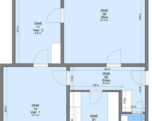 3 værelses lejlighed i Randers