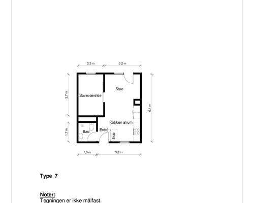2 værelses lejlighed i Aalborg