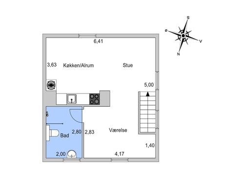 Charmerende 1-værelses taglejlighed (KUN EXPATS)
