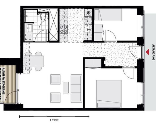3-værelses lejlighed i Erdahus