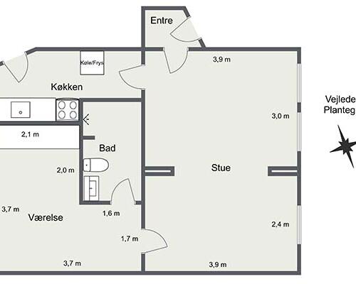 2 værelses lejlighed i Aalborg