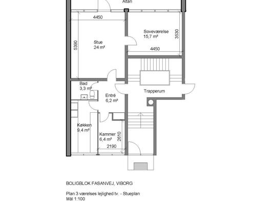 3 værelses lejlighed i Viborg