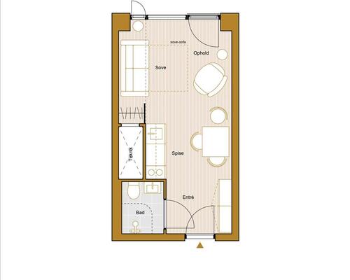 1 værelses lejlighed i Århus N