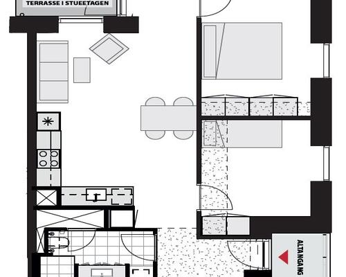 3-værelses lejlighed i Erdahus