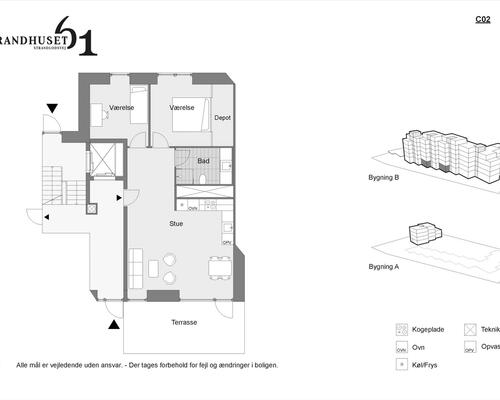 3 værelses lejlighed i København S