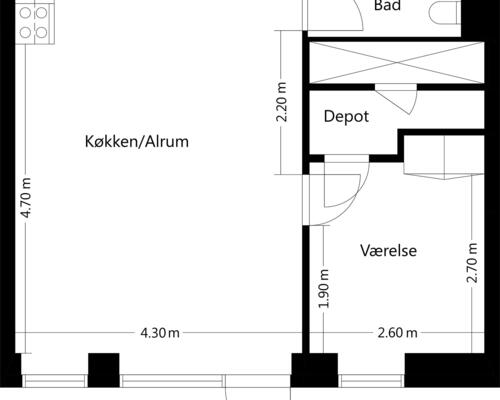 2 værelses lejlighed i Ballerup