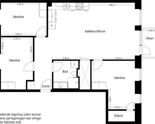 4 værelses lejlighed i Horsens