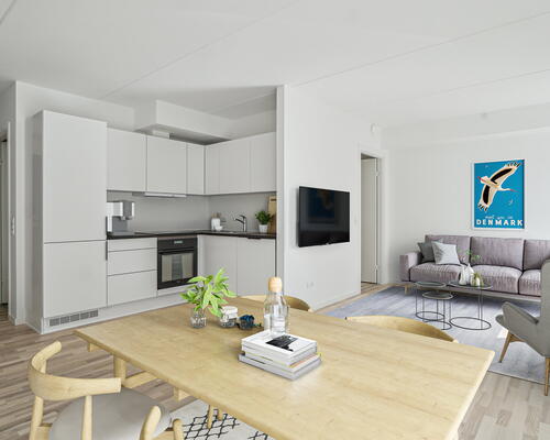 Egedal Stationsby - Moderne 2 vær. lejebolig med stor altan