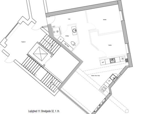 3 værelses – Bredgade 32, 1. th. – Kolding