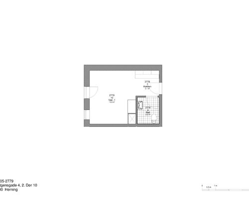 1 værelses lejlighed i Herning