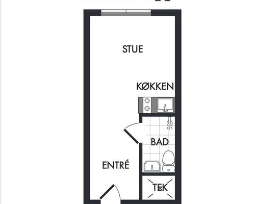 1 værelses lejlighed i Frederiksberg