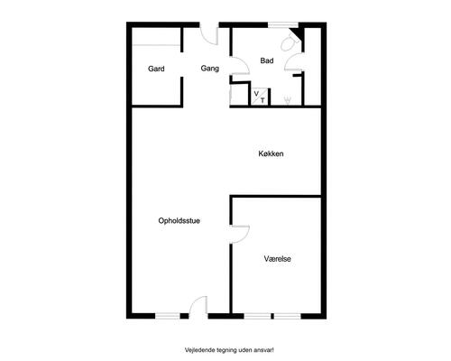 Lys 2 vær. på 69 m2 - elevator og parkering lige ved døren.