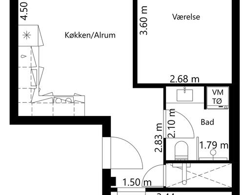 3 værelses lejlighed i Risskov