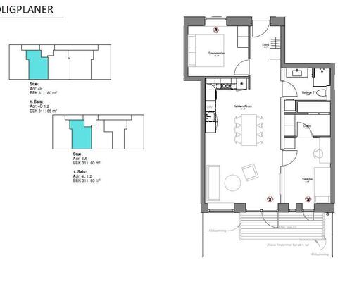 3 værelses lejlighed i Ikast