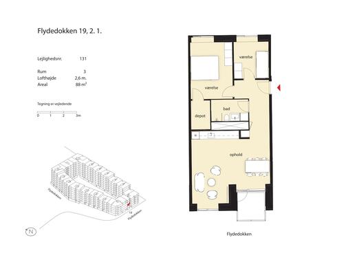 3 værelses lejlighed i København SV