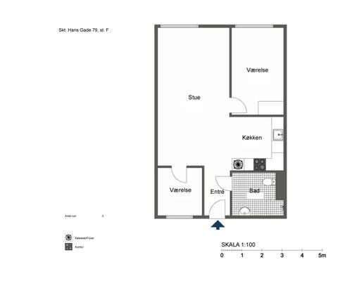 3 værelses lejlighed i Odense C