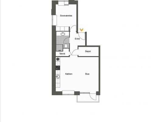 2 værelses lejlighed i København SV