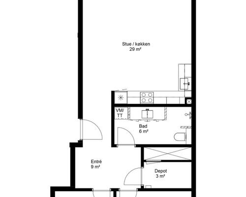 3 værelses lejlighed i Risskov