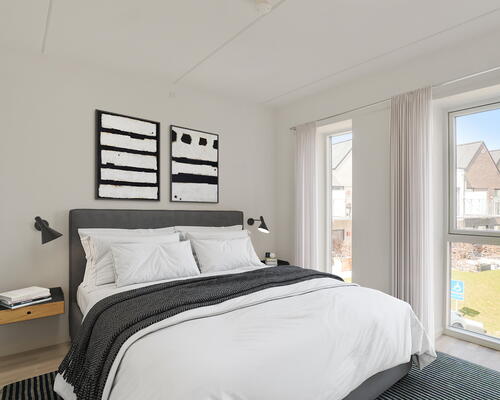 Egedal Stationsby - Hyggelig 3 vær. lejlighed med stor terrasse