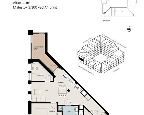 3 værelses lejlighed i Albertslund