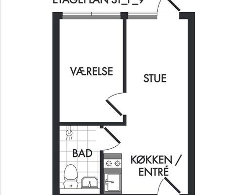 2 værelses lejlighed i Frederiksberg