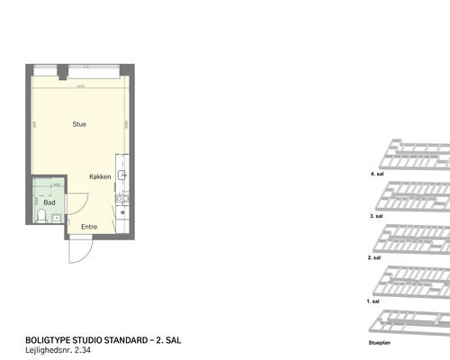 MØBLERET STUDIO PÅ AMAGERBRO MED FITNESS, TAGTERRASSE OG MEGET MERE!