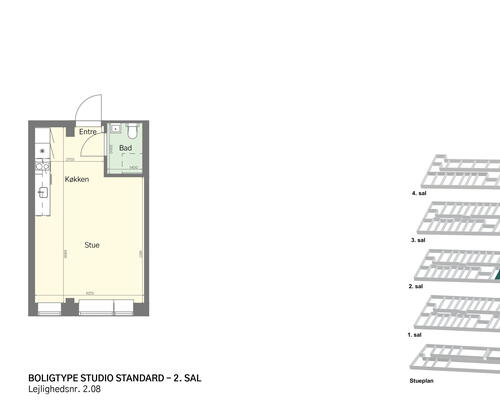 MØBLERET STUDIO PÅ AMAGERBRO MED FITNESS, TAGTERRASSE OG MEGET MERE!