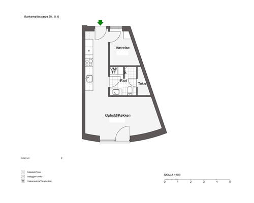Lækker 2-værelses - perfekt placeret i Odense C! - KUN 2 MÅNEDERS DEPOSITUM
