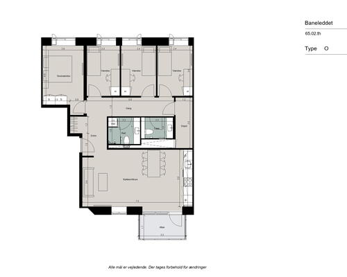 Skøn og veludnyttet 5-værelses lejlighed med lyst køkken-alrum, god planløsning og stor altan ud til gården - Ingen bindingsperiode!