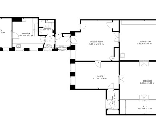 2 værelses lejlighed i København K