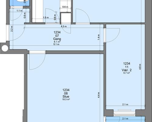 3 værelses lejlighed i Randers NØ