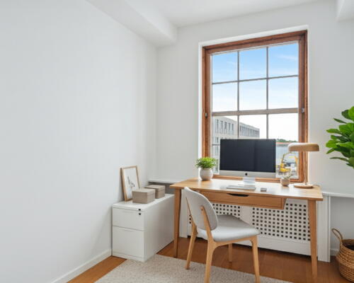 Eksklusiv lejebolig med 2 badeværelser og direkte udgang til gården