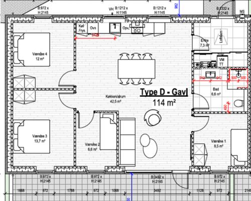 Rummeligt rækkehus med god planløsning