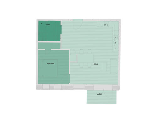 2 værelses lejlighed i Viborg