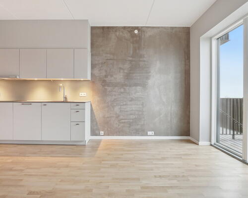 1 vær. bolig i UN17 Lunden - et bofællesskab for dig over 40 år - 1. række til grønne omgivelser - Unik udsigt