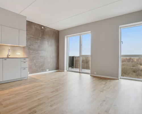 1 vær. bolig i UN17 Lunden - et bofællesskab for dig over 40 år - 1. række til grønne omgivelser - Unik udsigt