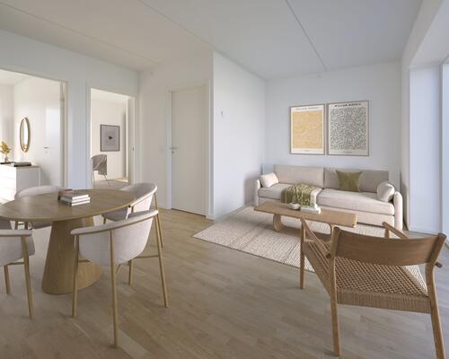 Skøn 3-værelses med stor terrasse og tæt på Aarhus