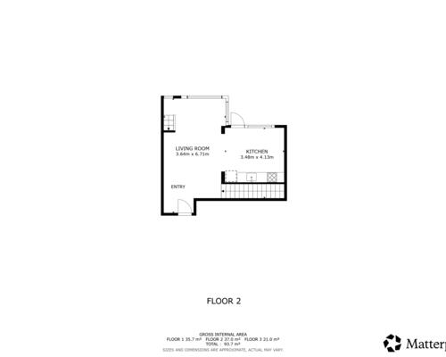 2 værelses lejlighed i København S