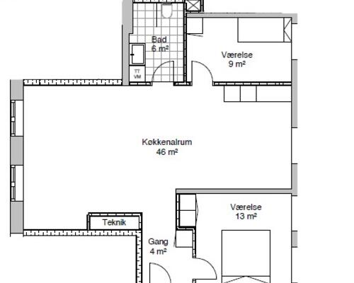 3 værelses lejlighed i Skanderborg