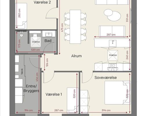 4 værelses hus i Rønde