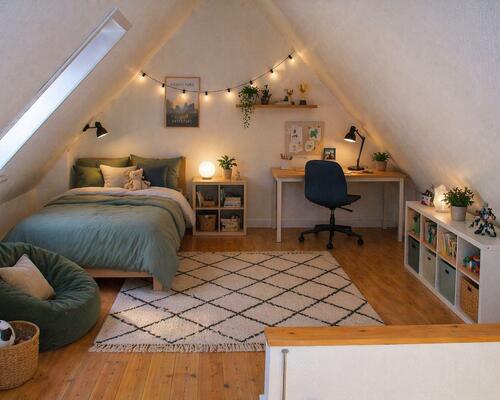 Hyggelig 2-vær taglejlighed med NYT køkken og hems. Huslejen er inkl. vand.