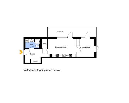 2-værelses stuelejlighed i Havebyen