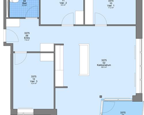 4 værelses lejlighed i Sæby