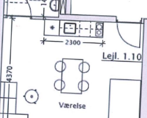 1 værelses studielejlighed på Frederiksberg C udlejes, kun til studerende