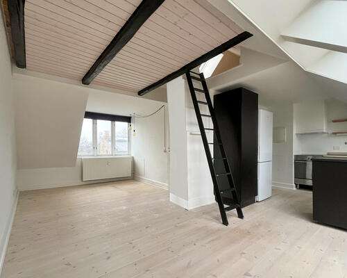 Lys og rummelig 1ér på kvisten