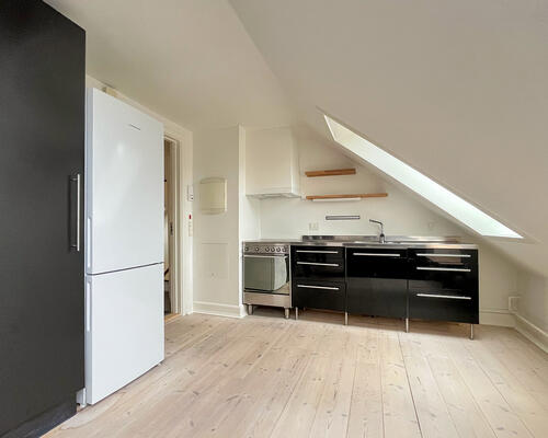 Lys og rummelig 1ér på kvisten